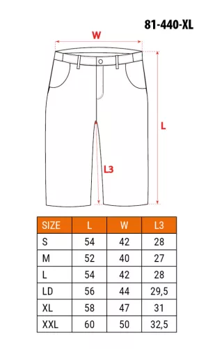 Neo Tools Munkás rövidnadrág, Basic, XXL/58