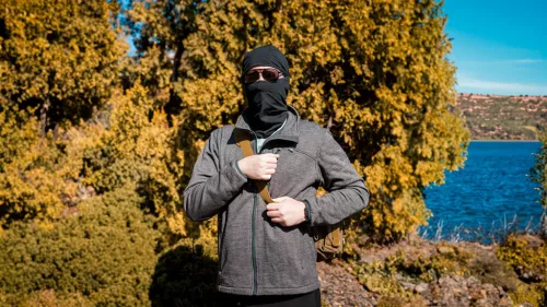 Neo Tools Munkavédelmi pulóver, Outdoor, cippzáras, szürke, M