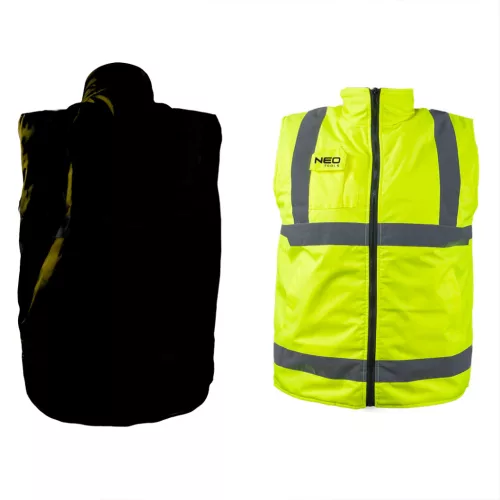 Neo Tools Kifordítható láthatósági munkavédelmi mellény, XL