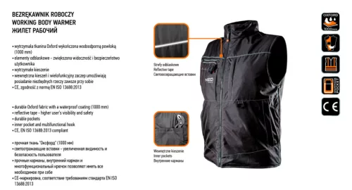 Neo Tools Munkavédelmi mellény, Oxford, L/52