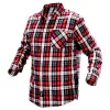 Neo Tools Flanel munkaing, piros-fekete-fehér, 100% pamut, M