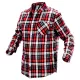 Neo Tools Flanel munkaing, piros-fekete-fehér, 100% pamut, M