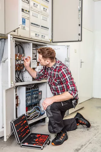 Neo Tools Flanel munkaing, piros-fekete-fehér, 100% pamut, XXL