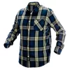 Neo Tools Flanel munkaing, kék-oliva-fekete, 100% pamut, XL