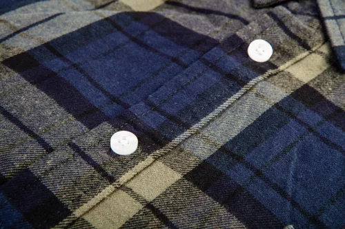 Neo Tools Flanel munkaing, kék-oliva-fekete, 100% pamut, XL