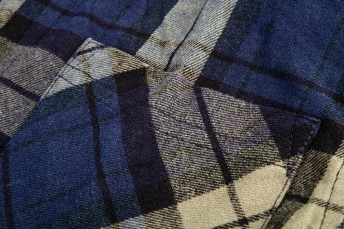 Neo Tools Flanel munkaing, kék-oliva-fekete, 100% pamut, XL