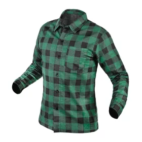 Neo Tools Flanel munkaing, zöld-fekete, 100% pamut, L