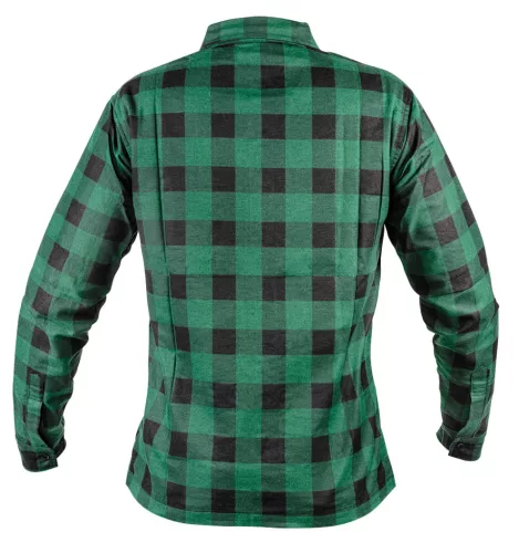 Neo Tools Flanel munkaing, zöld-fekete, 100% pamut, M