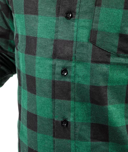 Neo Tools Flanel munkaing, zöld-fekete, 100% pamut, XL