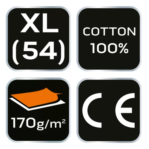 Neo Tools Flanel munkaing, szürke, 100% pamut, XL