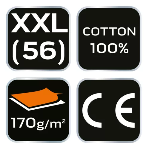 Neo Tools Flanel munkaing, szürke, 100% pamut, XXL