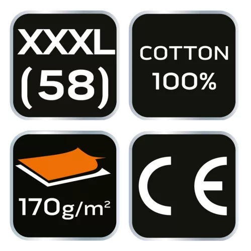 Neo Tools Flanel munkaing, szürke, 100% pamut, XXXL