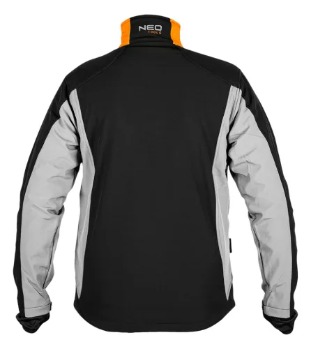 Neo Tools Softshell munkavédelmi kabát, víz- és szélálló, XXL/58 vízálló (5000mm), szellőztető szelepek (3000mpv), XXL