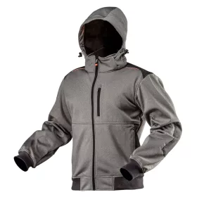  Neo Tools Softshell munkavédelmi kabát, levehető kapucnival, L