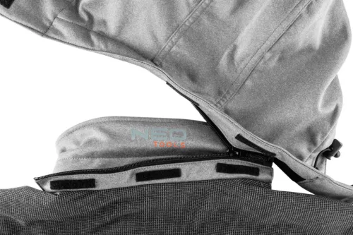 Neo Tools Softshell munkavédelmi kabát, levehető kapucnival, L