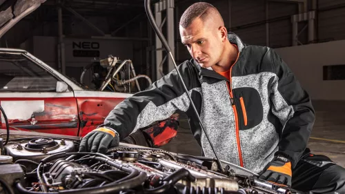 Neo Tools Munkavédelmi kabát, softshell betétekkel, XL