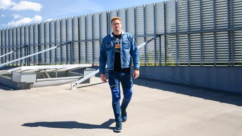 Neo Tools Farmer munkavédelmi kabát, Denim, béléssel, M