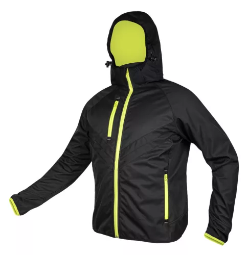 Neo Tools Softshell munkavédelmi kabát, fekete-sárga, L