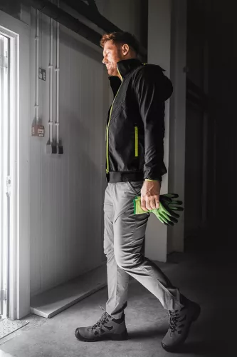 Neo Tools Softshell munkavédelmi kabát, fekete-sárga, XXL