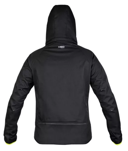 Neo Tools Softshell munkavédelmi kabát, fekete-sárga, XXL