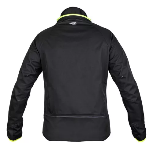 Neo Tools Softshell munkavédelmi kabát, fekete-sárga, XXXL