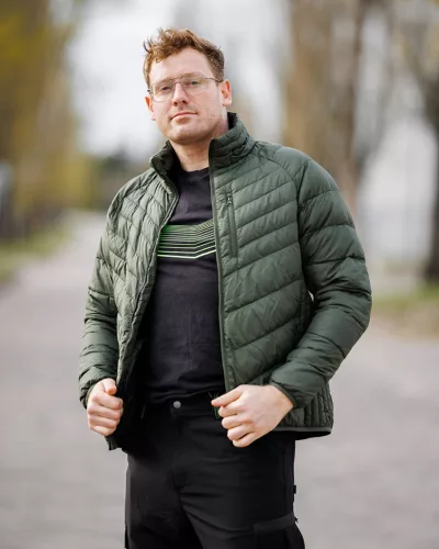 Neo Tools Téli munkavédelmi kabát, Mix&Match, steppelt-szigetelt anyag, könnyű, zöld-fekete, XXXL