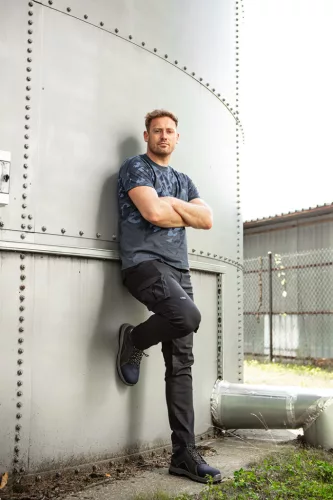 Neo Tools Munkavédelmi póló, CAMO Navy, tengerészkék, terepmintás, 100% pamut, S