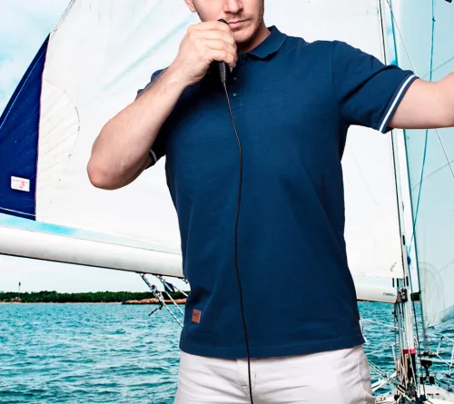 Neo Tools Munkavédelmi póló, galléros, kék, Denim, 100% pamut, 200g/m2, XL