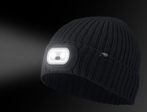 Neo Tools Kötött munkasapka, beépített RGB LED lámpával, színes világítás