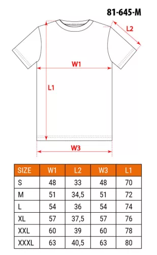Neo Tools Munkavédelmi póló, Outdoor, hegyek, fekete, 100% pamut, 180g/m2, M