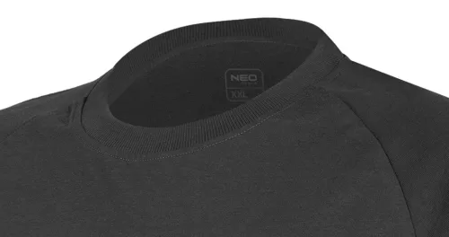 Neo Tools Munkavédelmi póló, Outdoor, hegyek, fekete, 100% pamut, 180g/m2, XXL