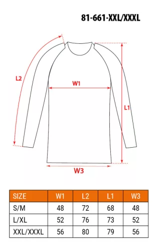 Neo Tools Thermo aláöltözet felső, hosszú ujjú, fekete, Basic, XXL/XXXL