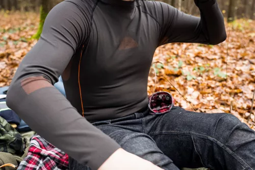 Neo Tools Thermo aláöltözet felső, hosszú ujjú Carbon, L/XL