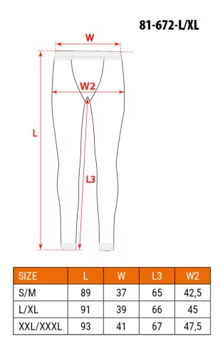 Neo Tools Thermo aláöltözet nadrág Coolmax, L/XL
