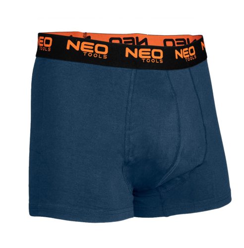 Neo Tools Boxeralsó, 95% pamut, 2% elasztán, olivazöld, kék, fekete, 3db, XXL