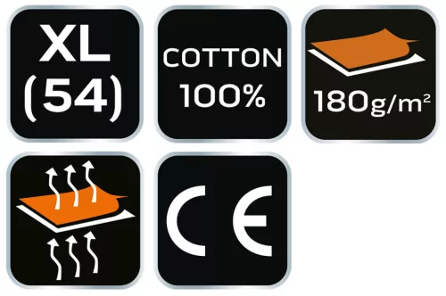 Neo Tools Munkavédelmi póló, hatszög grafika, autóalkatrész minta, 100% pamut, 180g/m2, XL