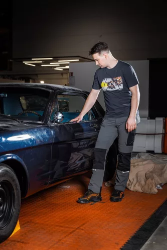 Neo Tools Munkavédelmi póló, motorkerékpár minta, 100% pamut, 180g/m2, XXXL