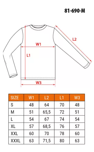 Neo Tools Munkavédelmi póló, hosszú ujjú, szürke, 90% pamut, M