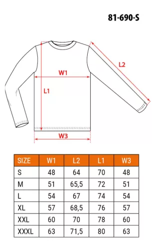 Neo Tools Munkavédelmi póló, hosszú ujjú, szürke, 90% pamut, S