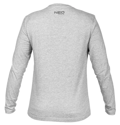 Neo Tools Munkavédelmi póló, hosszú ujjú, szürke, 90% pamut, XXL