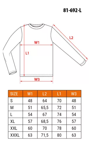 Neo Tools Munkavédelmi póló, hosszú ujjú, tengerészkék, 100% pamut, L