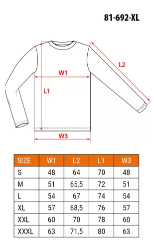 Neo Tools Munkavédelmi póló, hosszú ujjú, tengerészkék, 100% pamut, XL