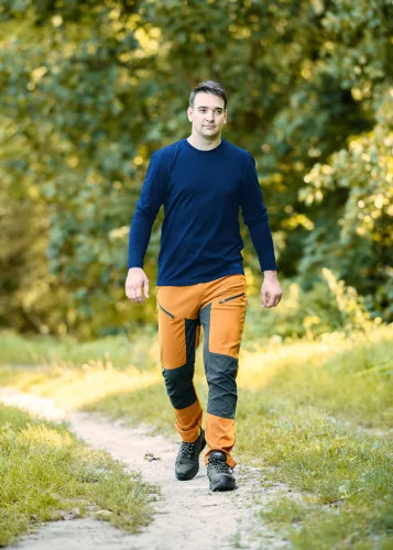 Neo Tools Munkavédelmi póló, hosszú ujjú, tengerészkék, 100% pamut, XXXL