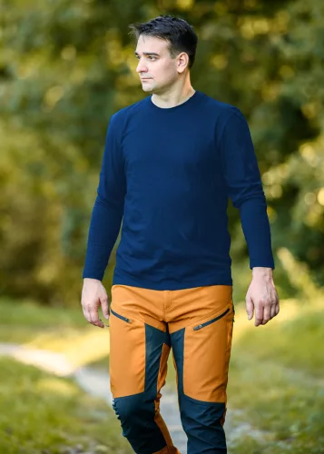 Neo Tools Munkavédelmi póló, hosszú ujjú, tengerészkék, 100% pamut, XXXL