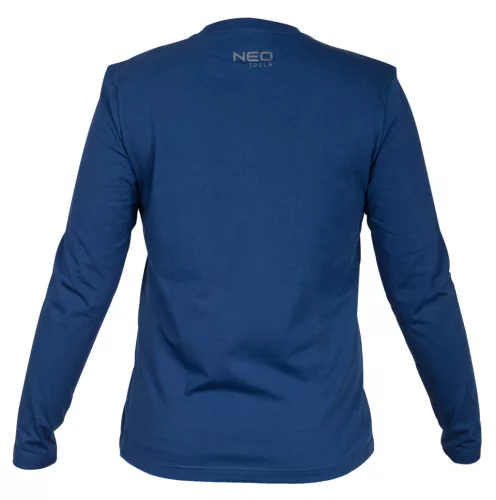 Neo Tools Munkavédelmi póló, hosszú ujjú, tengerészkék, 100% pamut, XXXL