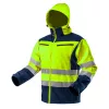 Neo Tools Láthatósági softshell munkavédelmi kabát, kapucnival, sárga, L