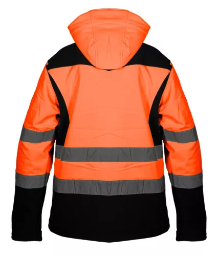 Neo Tools Láthatósági softshell munkavédelmi kabát, kapucnival, narancssárga, XXXL