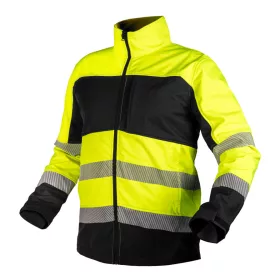   Neo Tools Láthatósági munkavédelmi kabát, softshell, neonsárga-fekete, L
