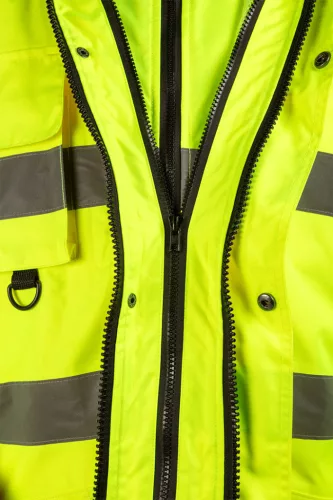 Neo Tools Láthatósági munkavédelmi kabát, univerzális 5 az1-ben, szigetelt, sárga, XXXL