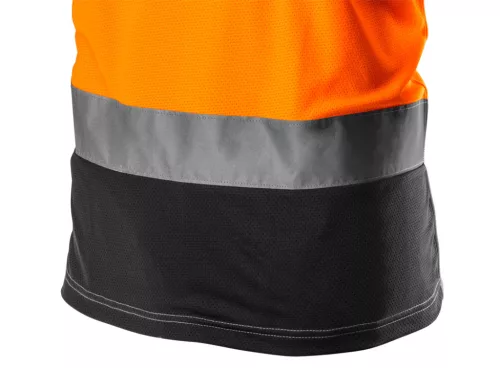 Neo Tools Láthatósági munkavédelmi póló, narancssárga, sötét alsó résszel, M
